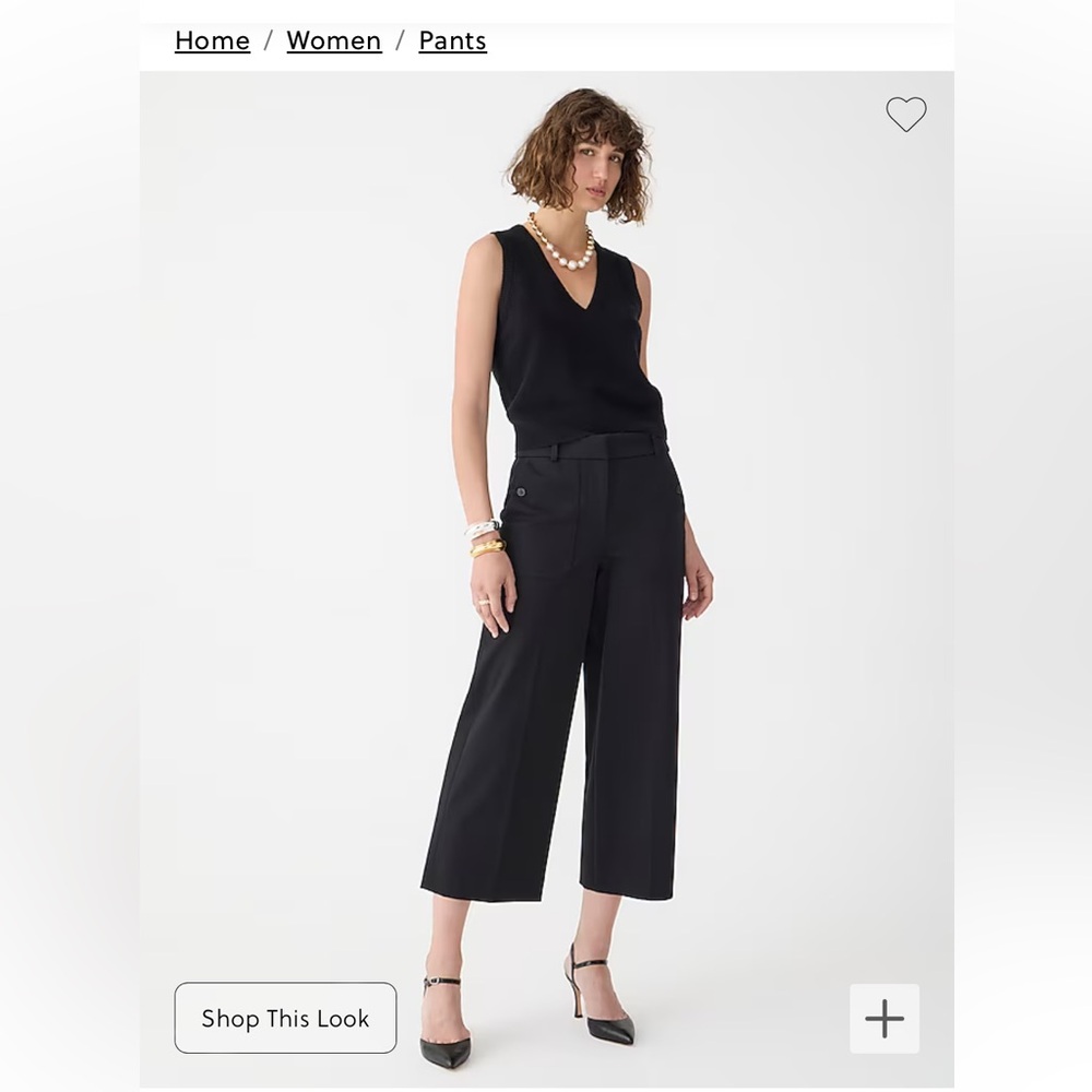 J Crew wide leg crop black 2